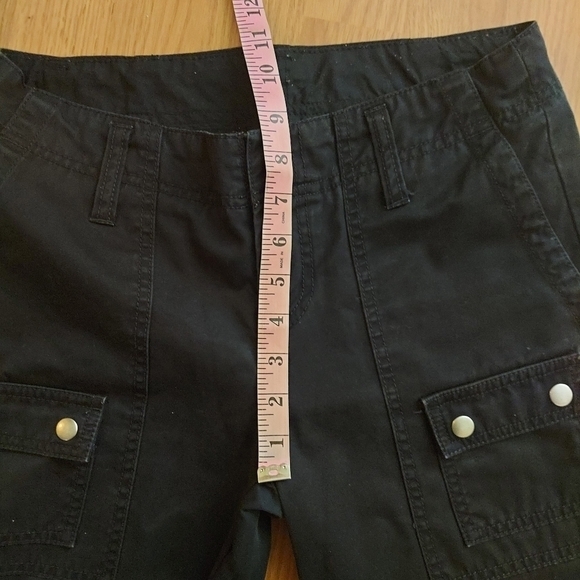 Y2K Vintage GAP black utility capri pants 100% cotton Sz 2 - Picture 7 of 9